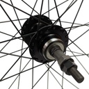 Колесо 26 зад, обід (б) Gravity 2-ний , вт. SHUNFENG на віночках, диск  6 болтів , ЧОРНА спиця