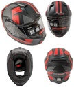 Мотошолом F2-162, S(55-56), чорно-червоний матовий
