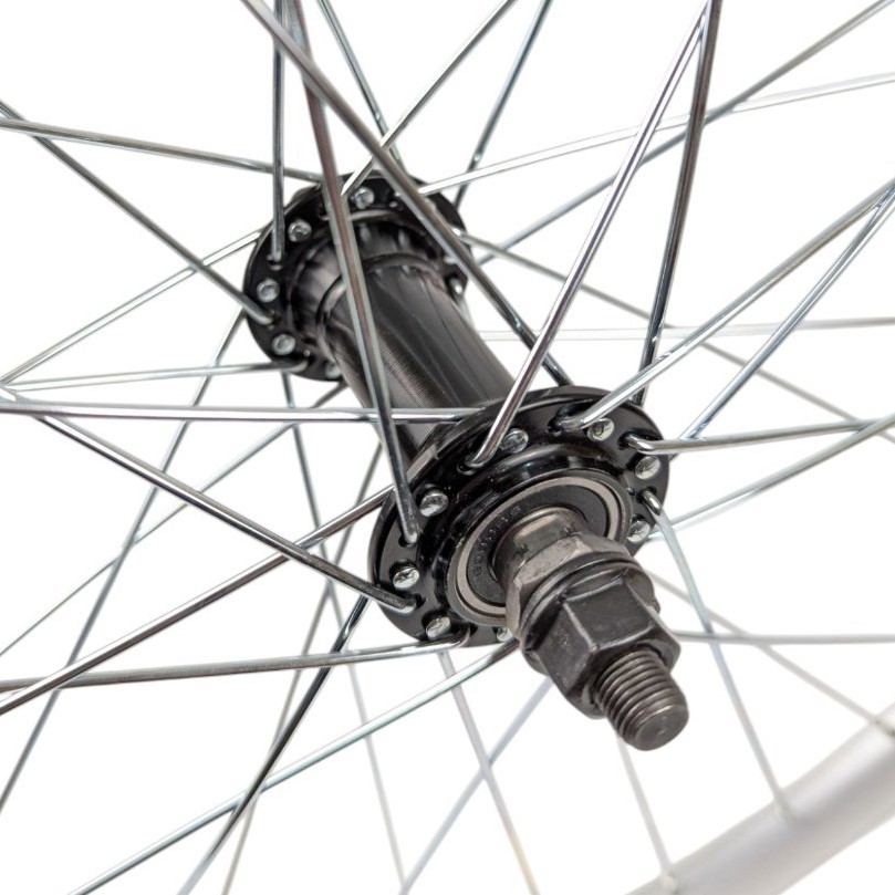 Колесо 24 перед, обід Gravity 2-ний СІРИЙ, втулка AL на промах