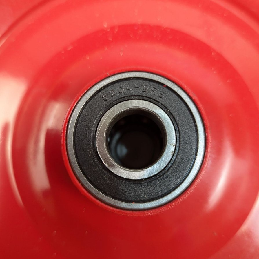 Колесо тачки жовте  8"  3.50-8  під вісь  Ø20, пінополіуретанове (204 підшипник)