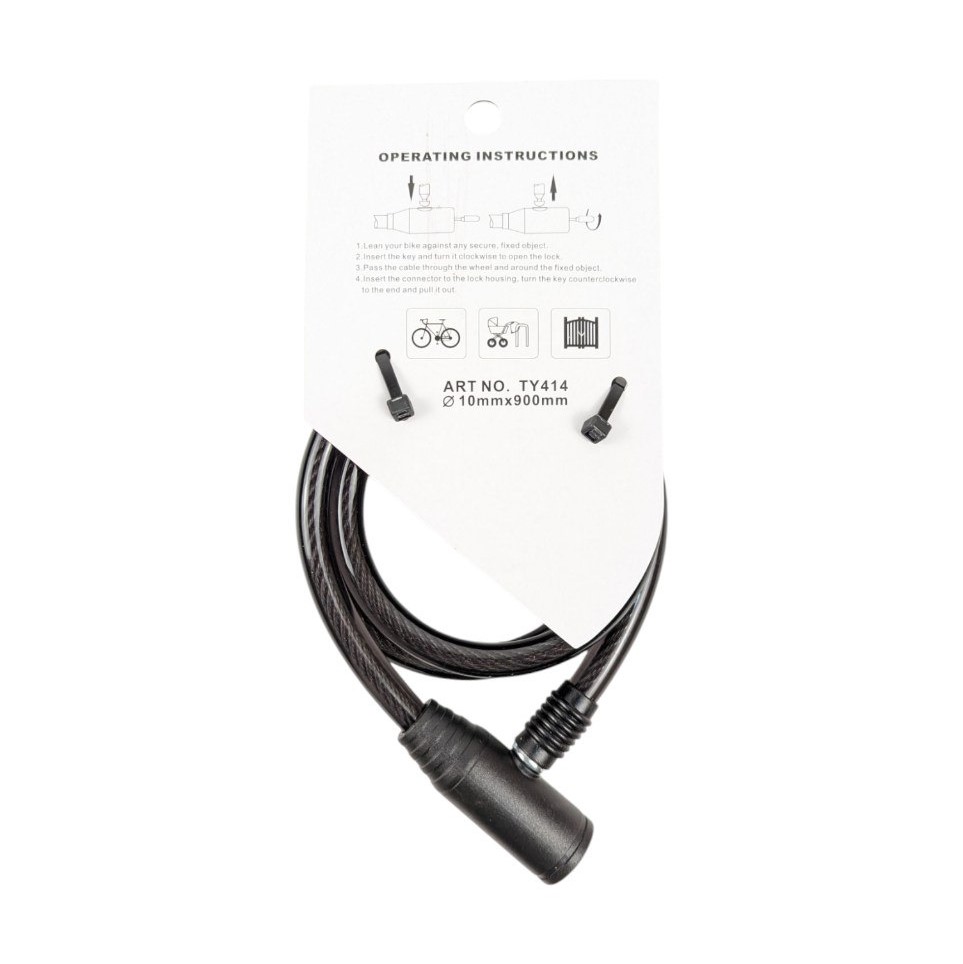 Велозамок на ключ 414 Ø10-900mm TONYON