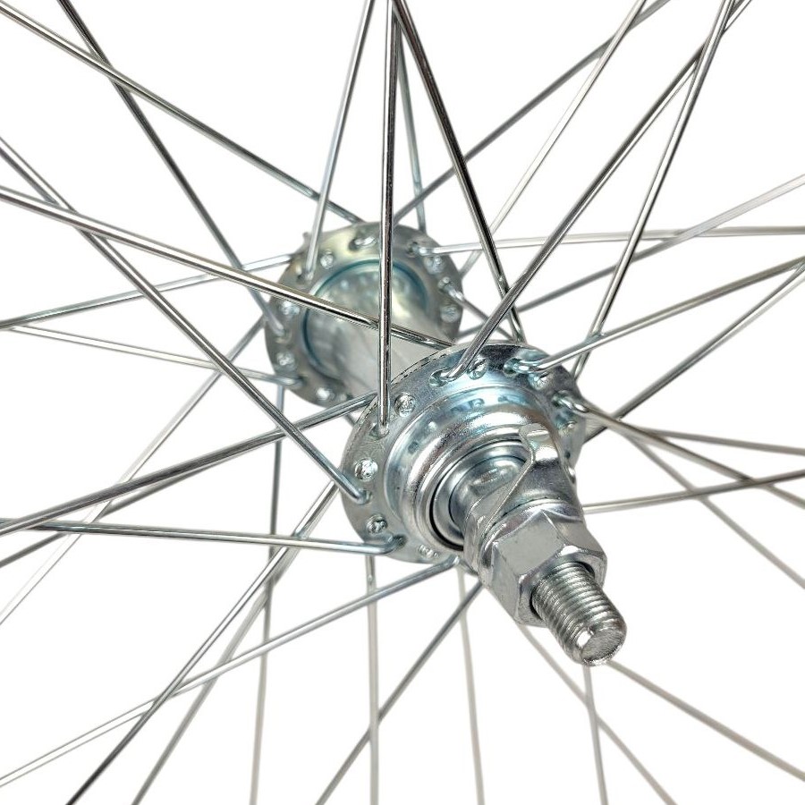 Колесо 28 перед, обід НІКЕЛЬ, спиця 2мм, втулка М на віночках 