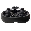 Сідло на демферах AVANTI AFT-89 м'яке з диркою, чорне з синьою полосою