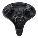 Сідло на демферах AVANTI AFT-89 м'яке з диркою, чорне з червоною полосою