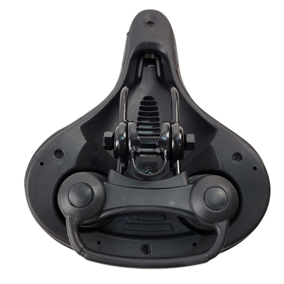 Сідло на демферах AVANTI AFT-92 м'яке з диркою та ручкою, чорне