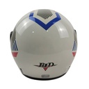 Мотошолом BLD-825, M(57-58), білий, глянцевий