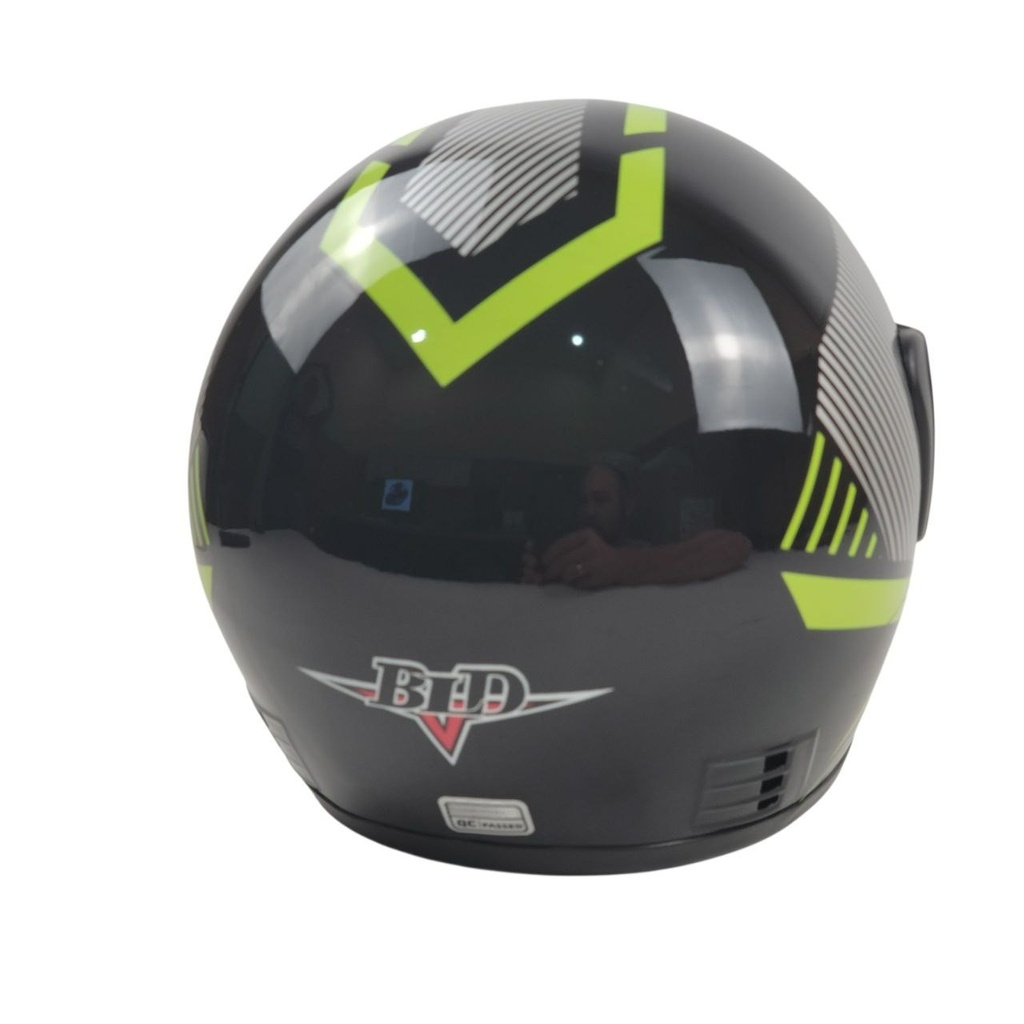 Мотошолом BLD-825, ХS(53-54), чорно-салатовий, глянцевий