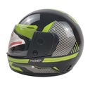 Мотошолом BLD-825, M(57-58), чорно-салатовий, глянцевий