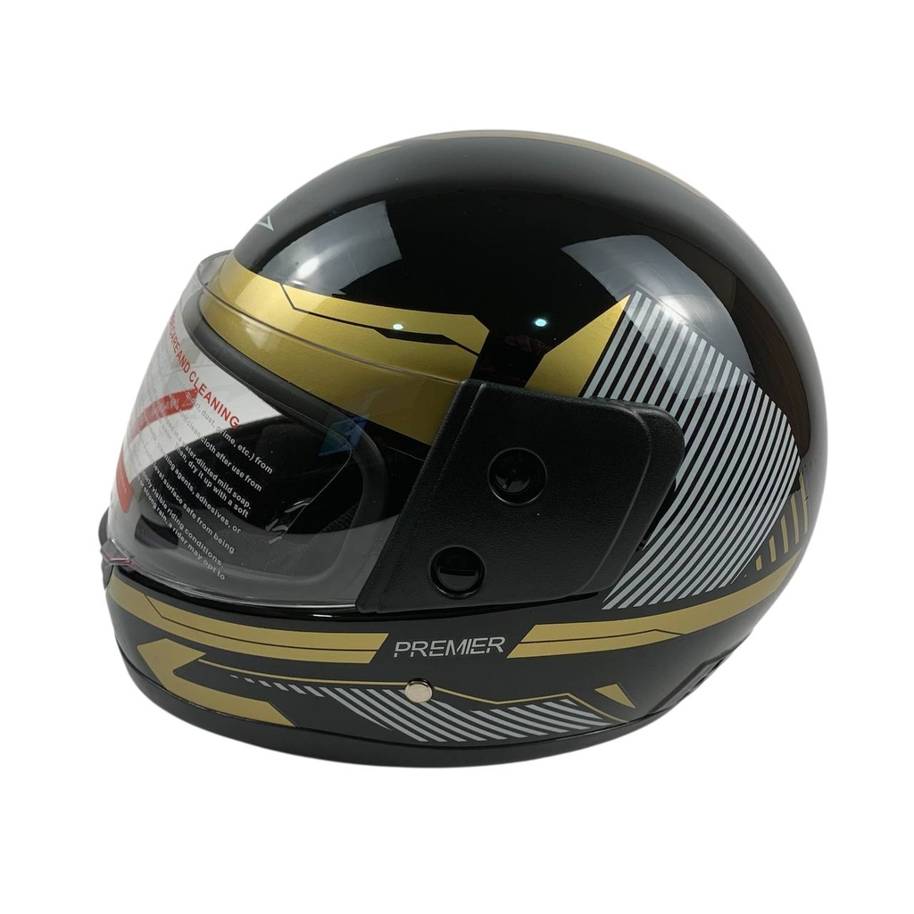 Мотошолом BLD-825, ХS(53-54), чорний із золотим, глянцевий