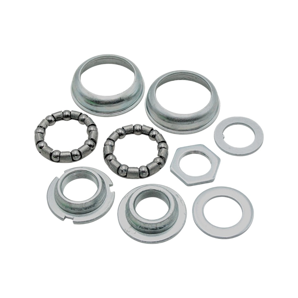 Чашки каретки BMX KENLI (KL-B515) в зборі, ВЕЛИКІ на віночках 9 шаріків (Ø51,5мм) нікель