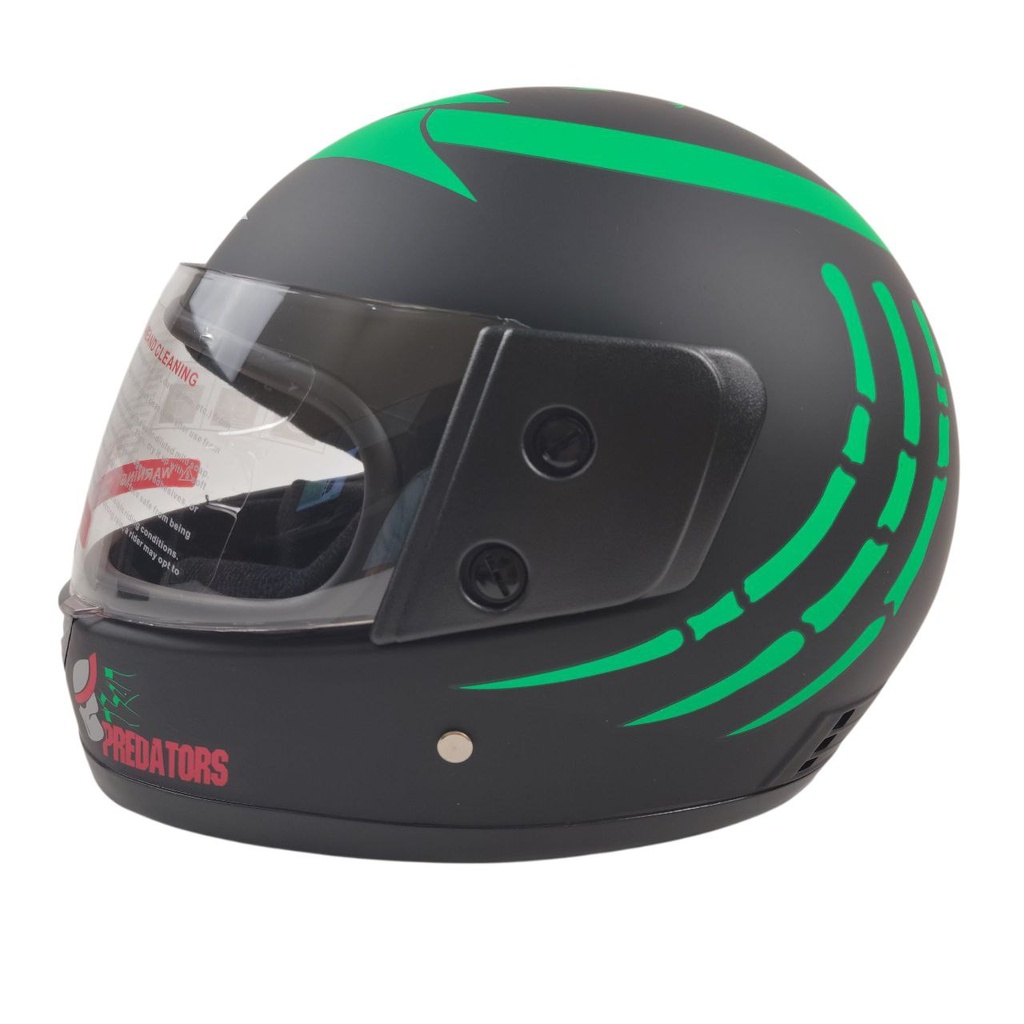 Мотошолом BLD-825, S(55-56), чорно-зелений, матовий