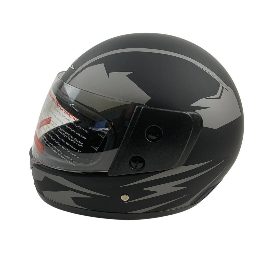 Мотошолом BLD-825, ХS(53-54), чорно-сірий, матовий