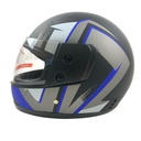 Мотошолом BLD-825, S(55-56), чорно-синій, матовий
