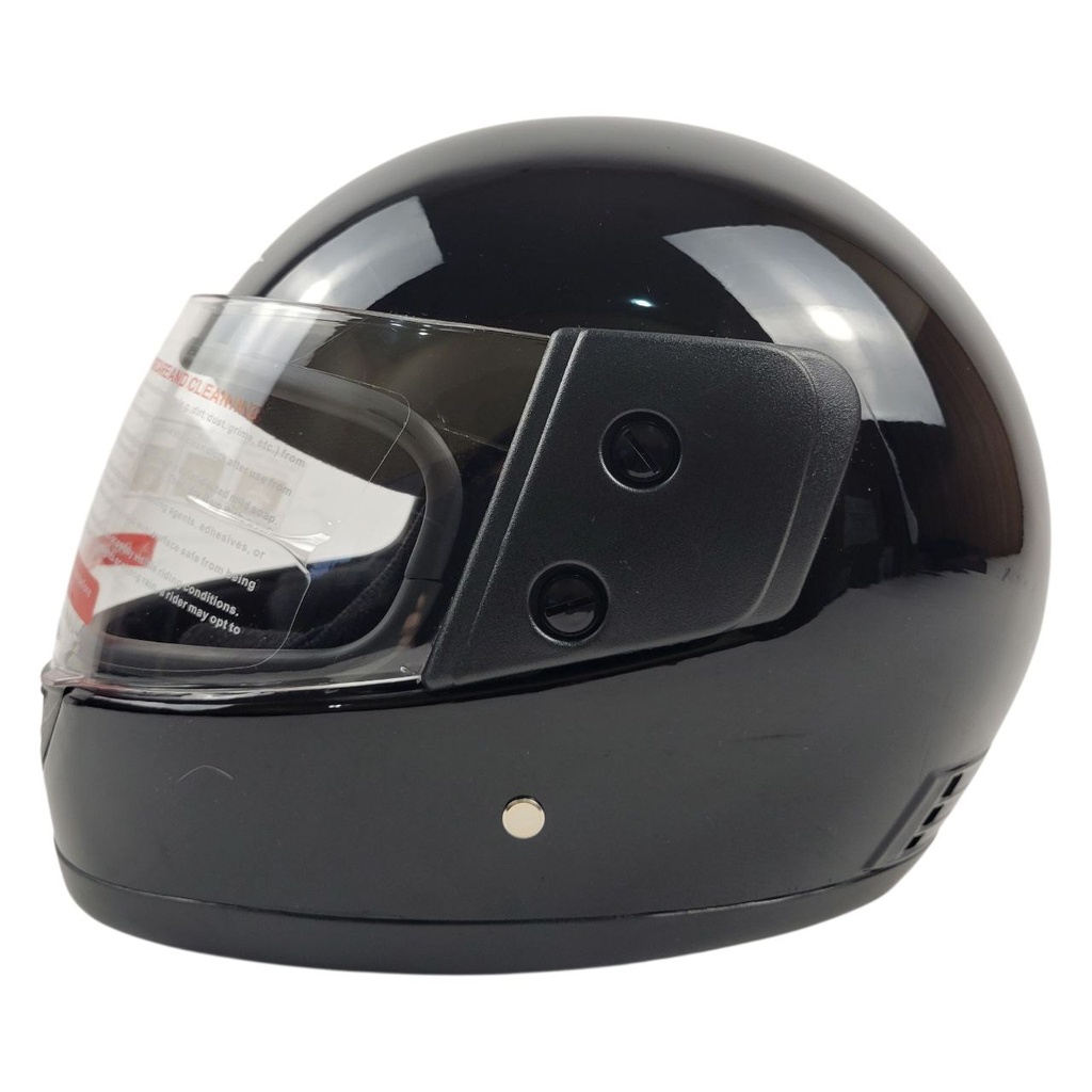 Мотошолом BLD-825, M(57-58), чорний глянцевий (без малюнка)