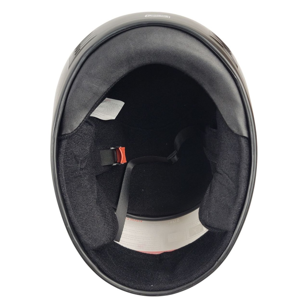 Мотошолом BLD-825, M(57-58), чорний глянцевий (без малюнка)