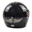 Мотошолом BLD-825, M(57-58), чорний, глянцевий