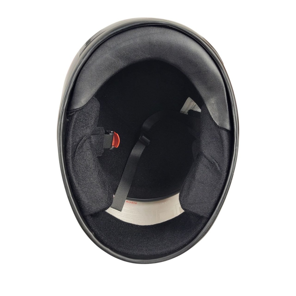 Мотошолом BLD-825, L(59-60), чорно-червоний, глянцевий