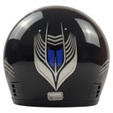 Мотошолом BLD-825, S(55-56), чорно-синій, глянцевий