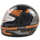 Мотошолом BLD-825, S(55-56), чорно-помаранчевий, глянцевий