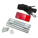 Кошик металевий на багажник, чорний з катафотом