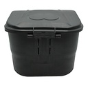 Кошик пластмасовий чорний AFT-139, з кришкою та замком на ключ