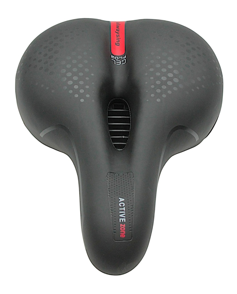 Сідло на демферах AVANTI №91 GEL FLOW, з диркою та катафотом, червоне