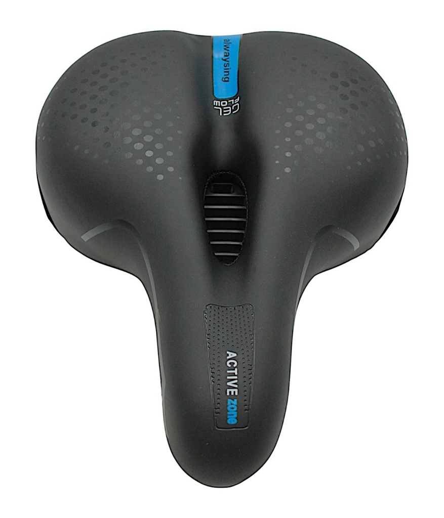 Сідло на демферах AVANTI №91 GEL FLOW, з диркою та катафотом, синє