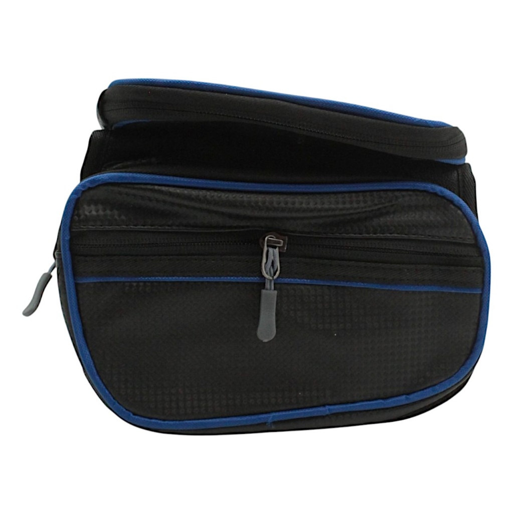 Сумка на раму 2x-стороння 019 з чохлом телефону, чорна