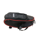 Сумка на багажник (004), чорна з червоною окантовкою