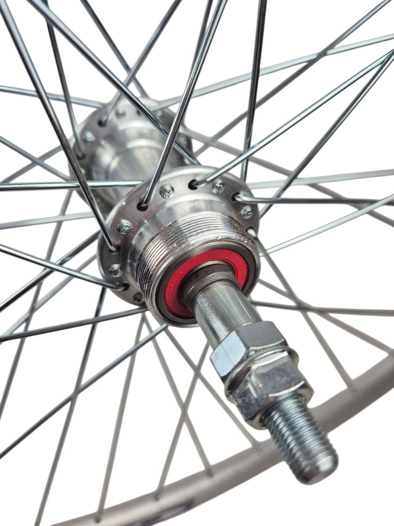 Колесо 27,5 зад, обід 2-ний СІРИЙ, втулка AL на промах, диск різьба