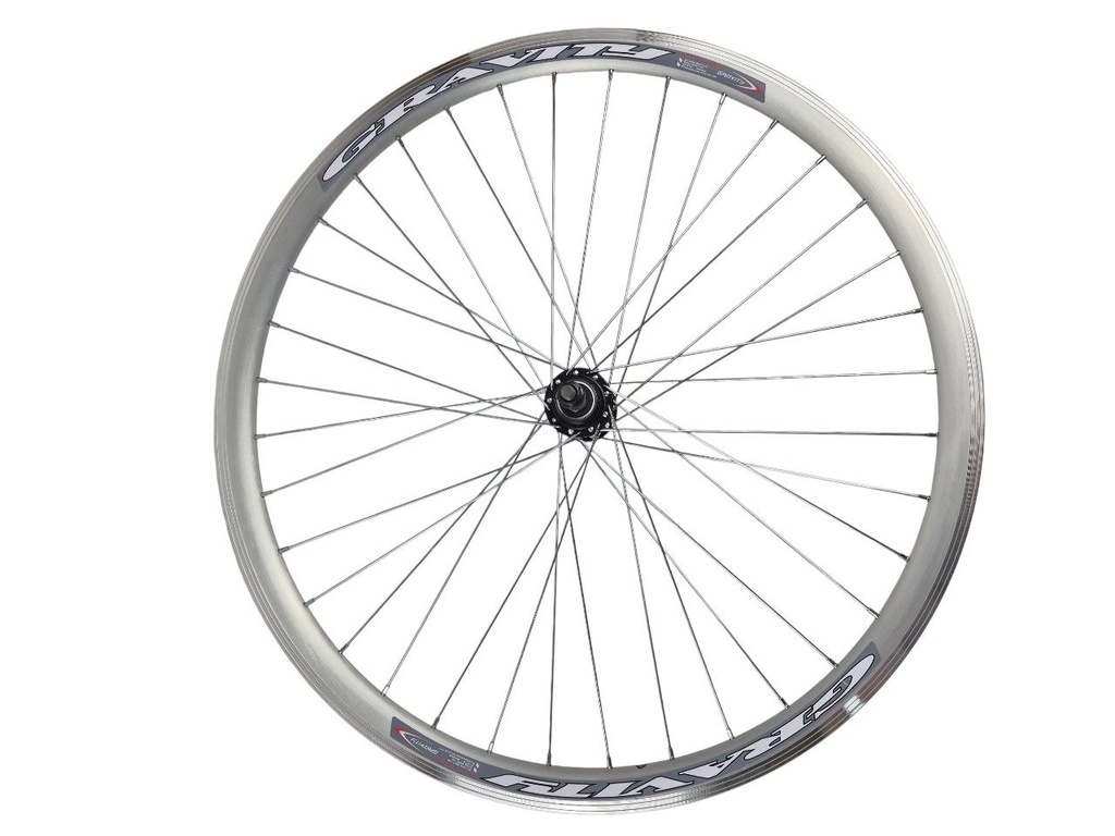 Колесо 27,5 зад, обід 2-ний СІРИЙ, втулка AL на промах 