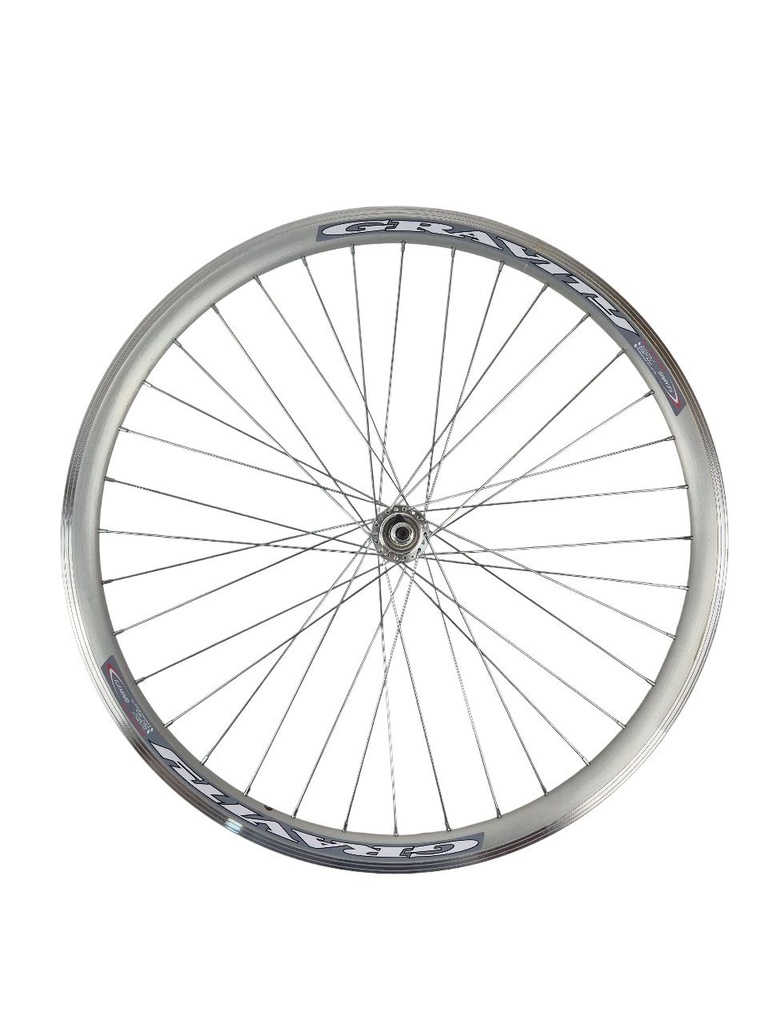 Колесо 27,5 перед, обід 2-ний СІРИЙ, втулка AL на промах, диск різьба