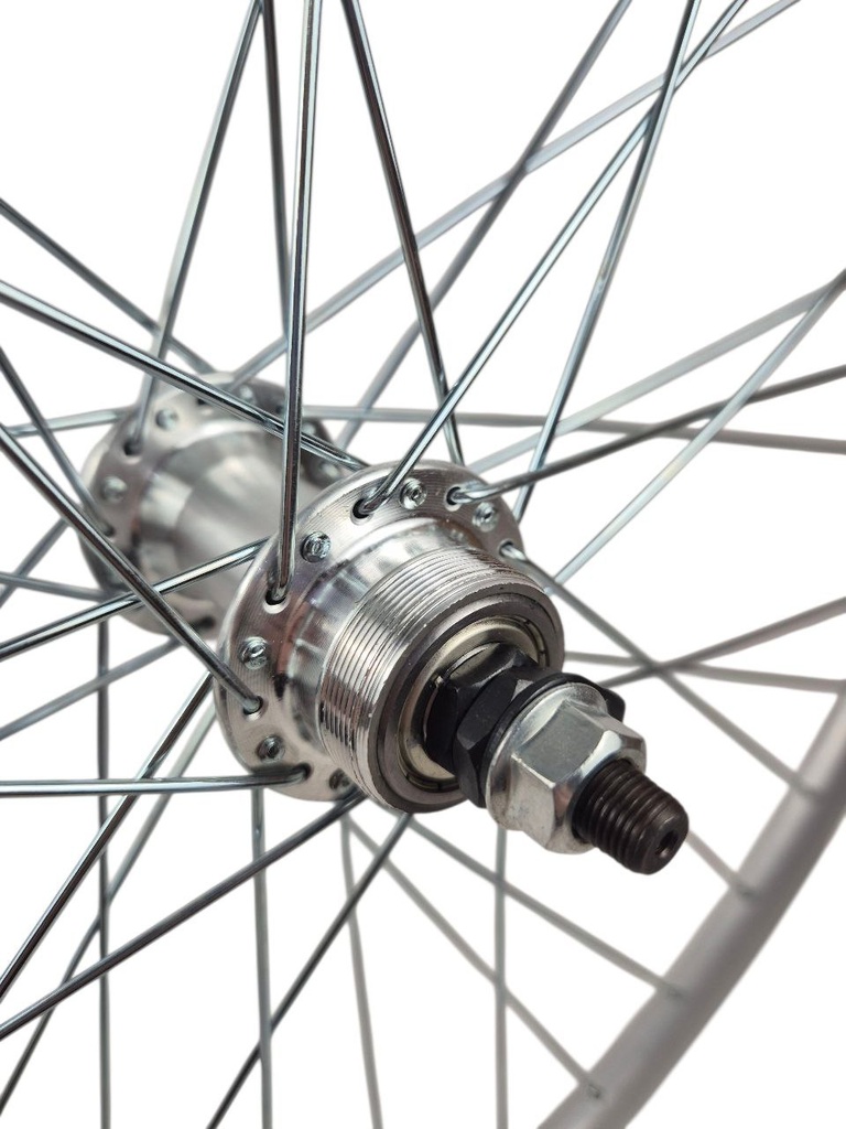 Колесо 27,5 перед, обід 2-ний СІРИЙ, втулка AL на промах, диск різьба