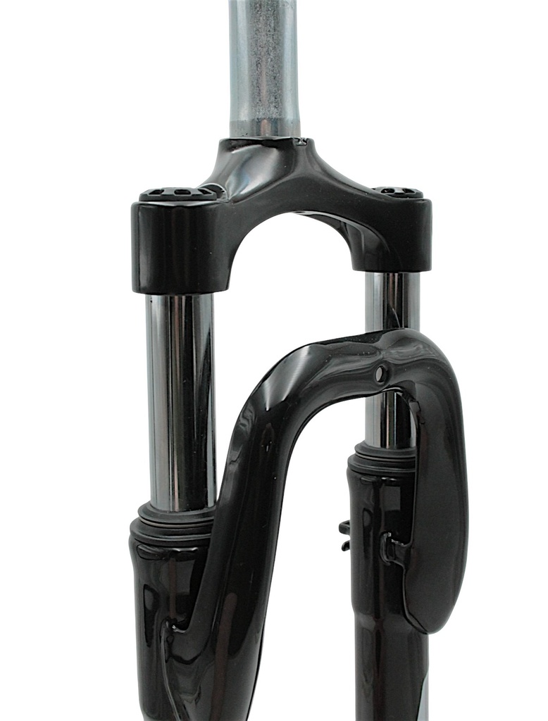 Вилка 29 аморт. безрізьб. ZOOM MASERA CH-386А , AL-ST. Ø28.6mm (1-1/8) під disk, шток L-215mm, чорна глянцева 