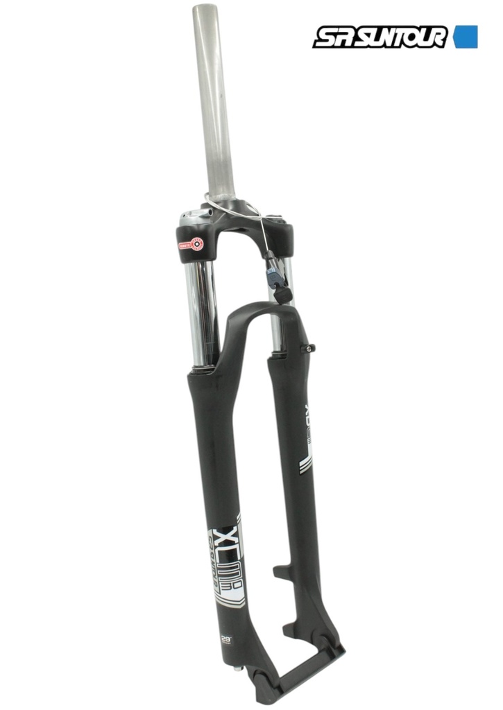 Вилка 29 аморт. безрізьб. SR SUNTOUR (XCM30) Ø28.6mm (1-1/8) disk AL. локаут шток L-215mm +монет.lockout, чорна 