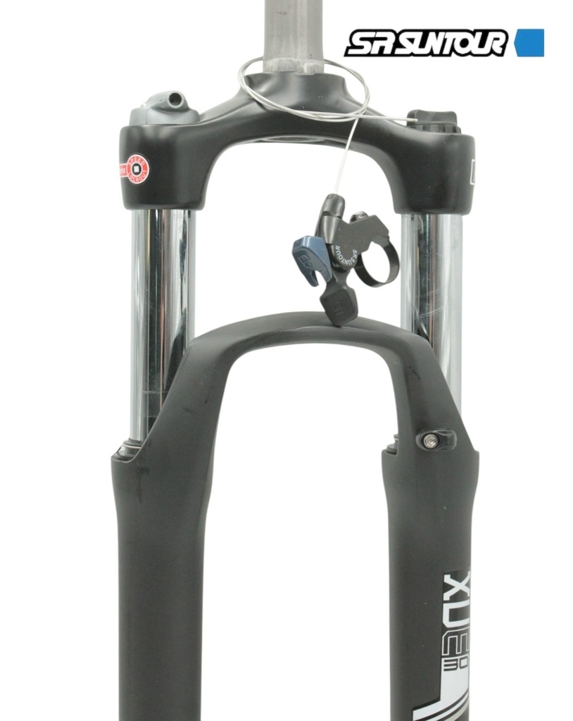 Вилка 29 аморт. безрізьб. SR SUNTOUR (XCM30) Ø28.6mm (1-1/8) disk AL. локаут шток L-215mm +монет.lockout, чорна 