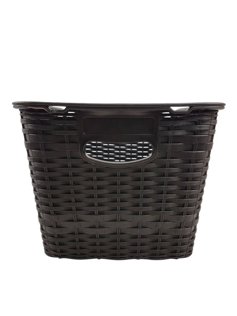 Кошик пластмасовий плетений на багажник чорний