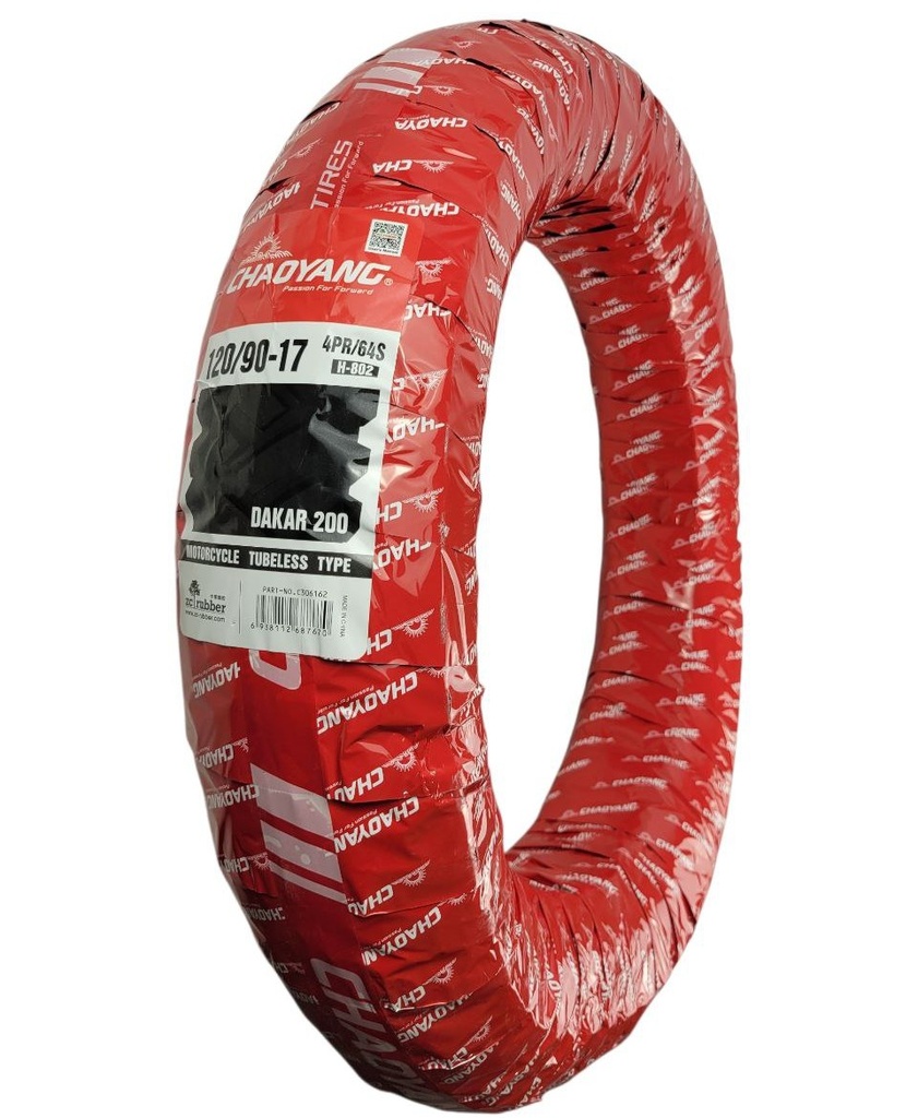 Мотошина  "17"  120/90-17  ChaoYang H-802-R  DAKAR 200, TL безкамерна