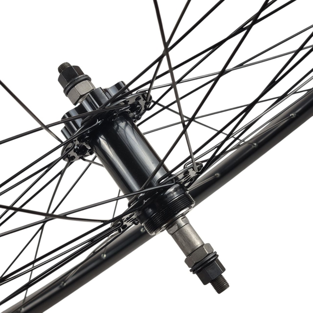 Колесо 28 заднє, обід AL подвійний, втулка SHUNFENG під дискові гальма (6 болтів) на промах 