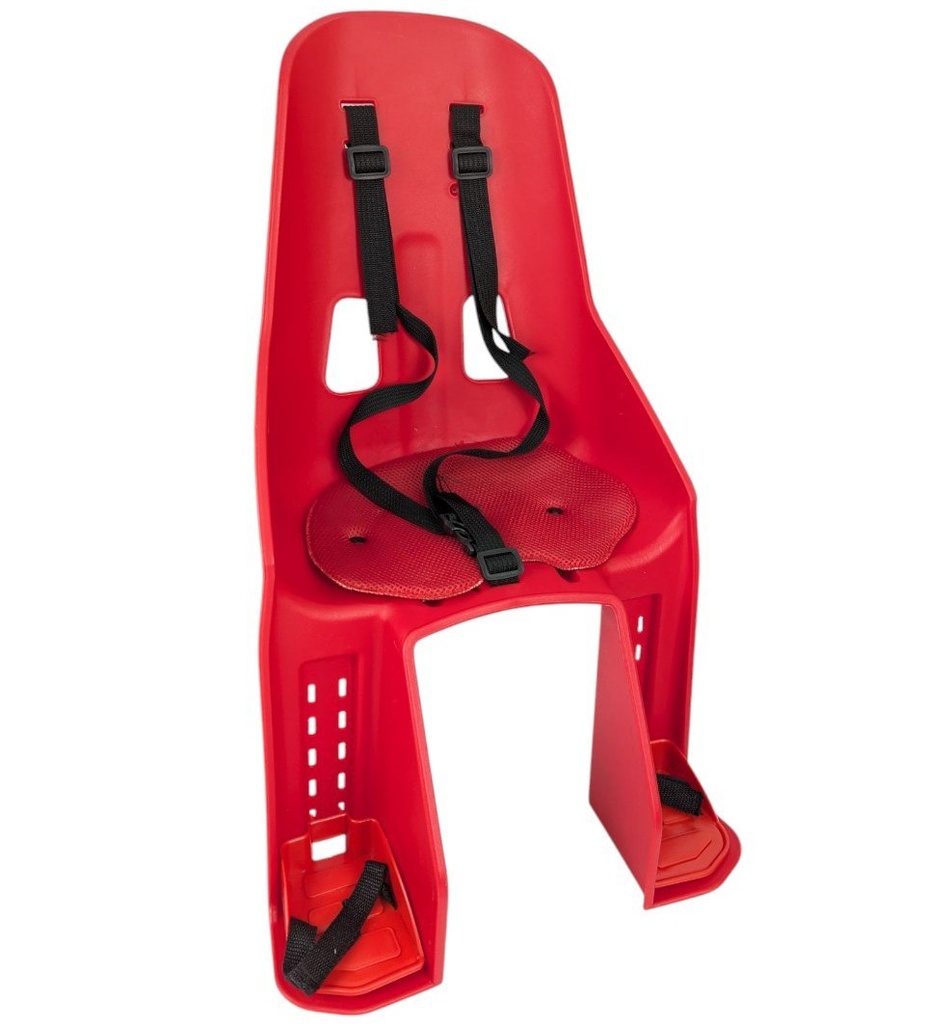 Крісло дитяче на багажник, пластик з ніжками, червоне