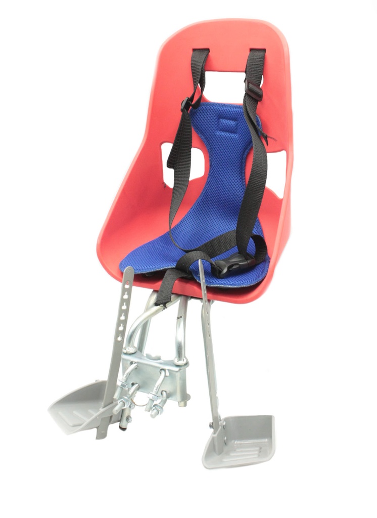 Крісло дитяче, на стакан руля, пластик з спинкою + підніжки метал, червоне