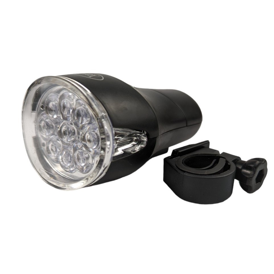 Фара на 9 діодів JY-154-А на батарейках, чорна 