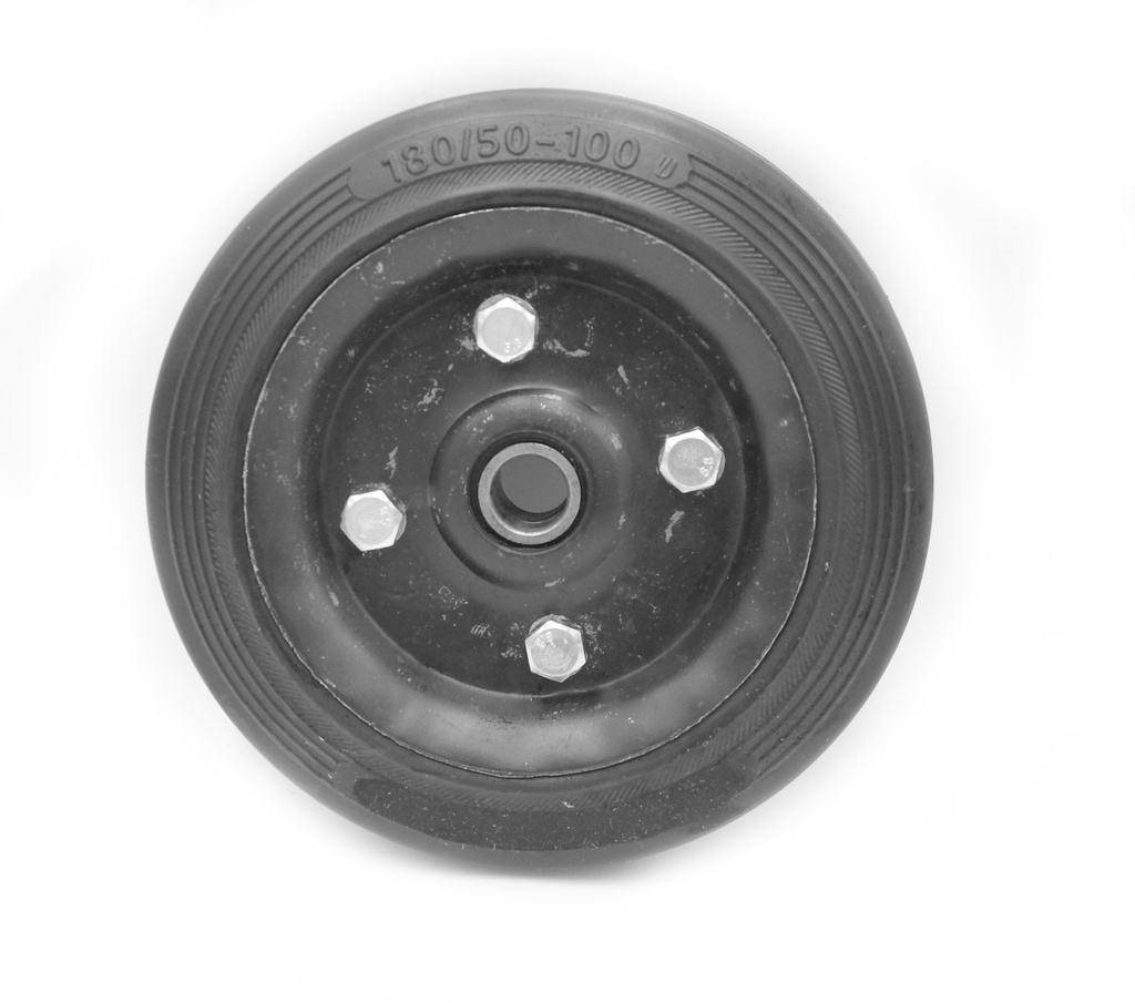 Колесо для візка 180mm (50-100) під вісь Ø17mm, широке, на 1 підшипник