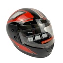 Мотошолом F2-825-3, тип1, S(55-56) чорно-червоний, глянець 