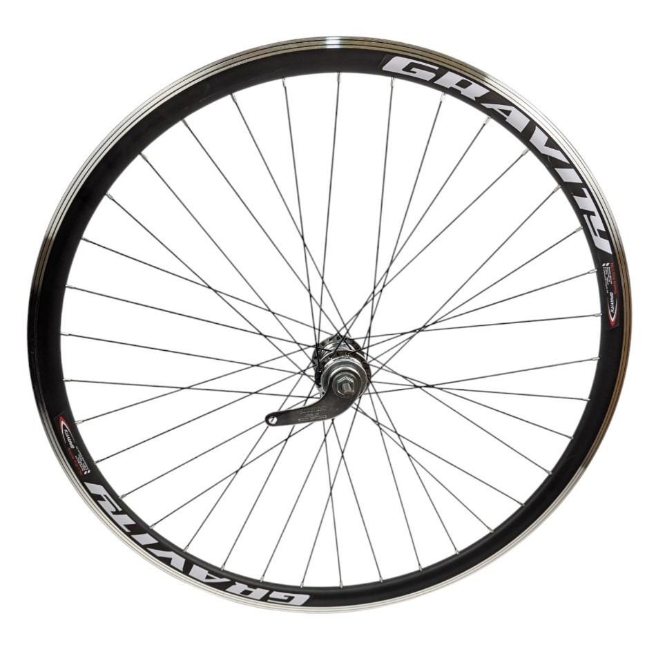 Колесо 28 зад, GRAVITY 2-ний, вт. Чехія+к-т, ЧОРНА спиця
