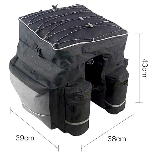 Сумка на багажник велосипеда (30), чорна велика