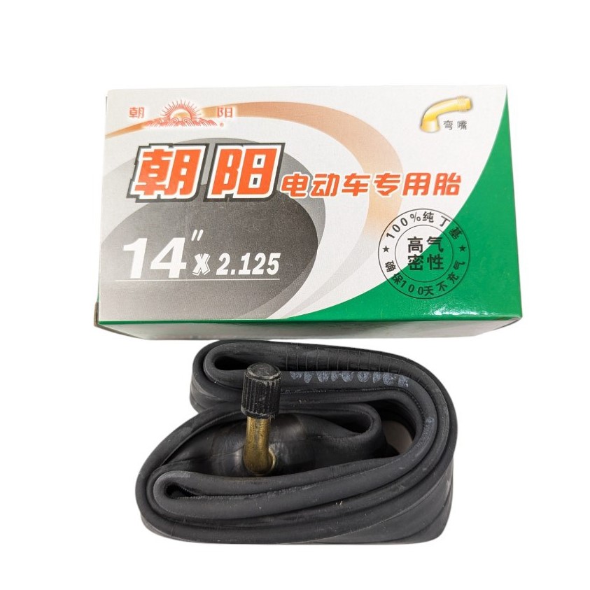 Камера 14х2.125 GHAOYANG зігнутий ніпель CR-202 E-bike