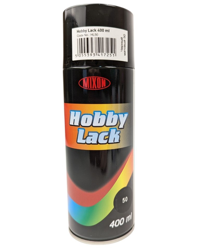 Фарба аерозольна Mixon "Hobby Lack" чорна матова - 50/20