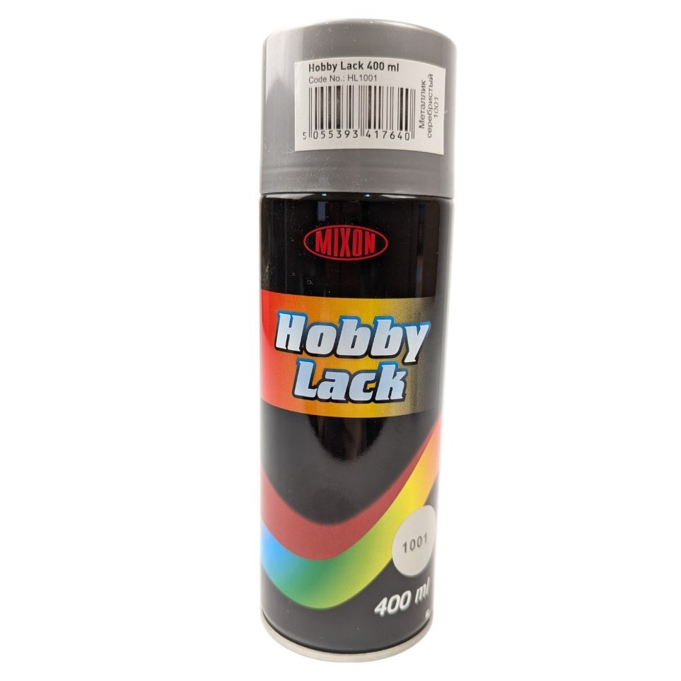 Фарба аерозольна Mixon "Hobby Lack", металік сріблястий -1001