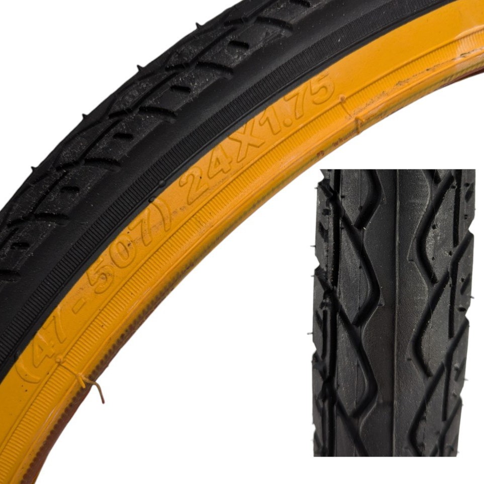 Покришка 24-1.75 В'єтнам SRC, помаранчевий бік (221), слік 